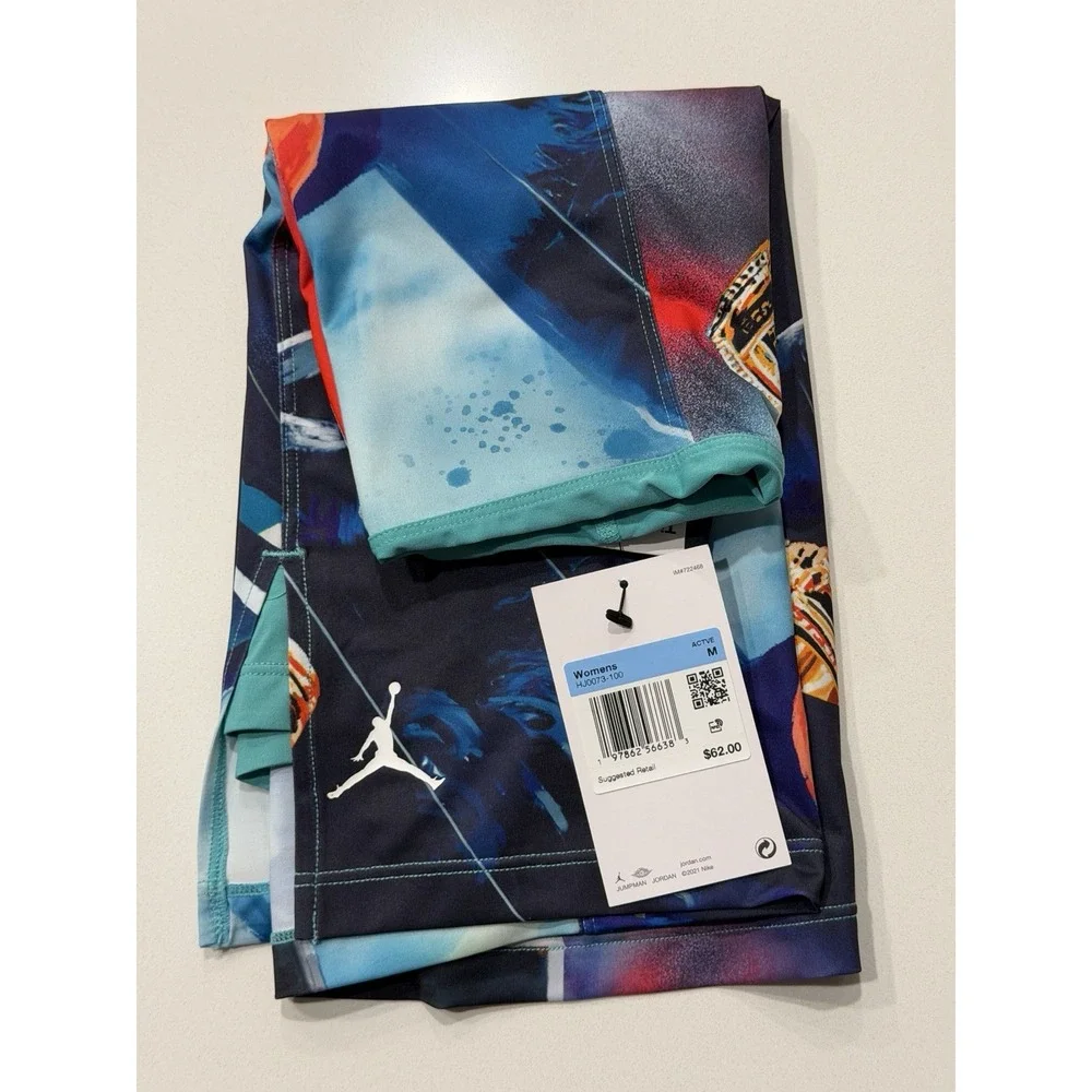 Jordan Printed Knit Skort HJ0073-100 Multicolor Womens M NWT